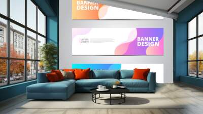  Vector abstract geometric design banner web template. Wall mural