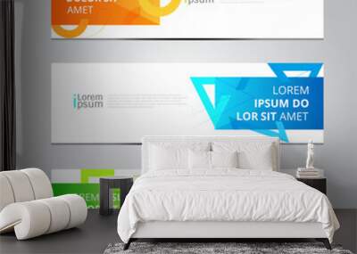 Vector abstract design banner web template. Wall mural