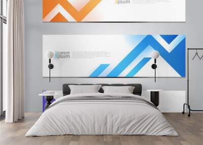 Vector abstract design banner web template. Wall mural