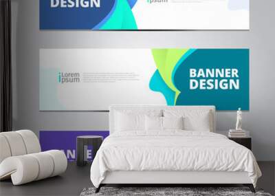 Vector abstract geometric design banner web template. Wall mural