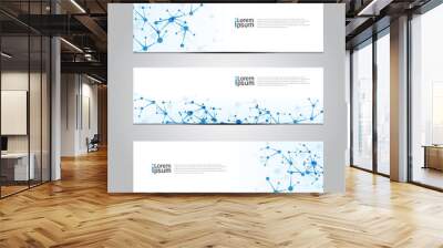 Vector design Banner network technology medical background. Wall mural