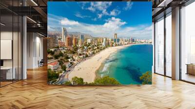 Benidorm, Spain. View over the beach Wall mural