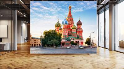 Moscow, St. Basil's Cathedral in Red square, Russia Wall mural