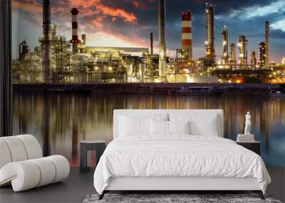 Oil Industry - refinery factory Wall mural