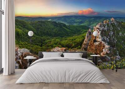 Slovakia mountain at spring - Vrsatec Wall mural