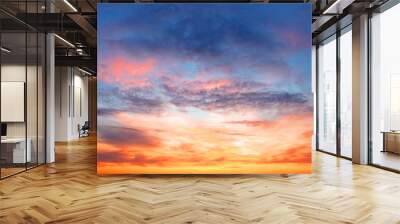 Sunset sky over the sea Wall mural