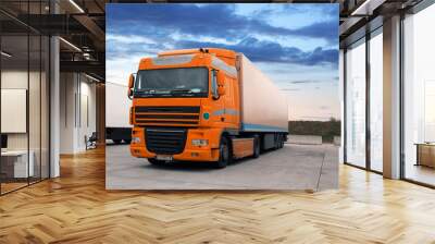 Truck, transportation Wall mural