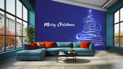 Merry Christmas and Happy New Year Design, light motion effect Wall mural