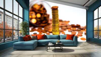 The concept of economy. Growing currency on white background. Business and economy. Wall mural