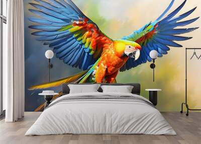 blue and yellow macaw ara Wall mural