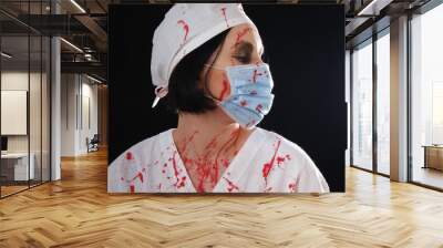 bloody woman doctor Wall mural