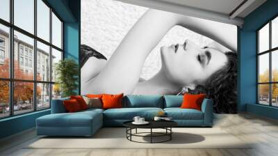 young woman dreaming Wall mural