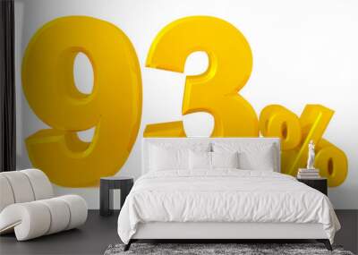 ninety three percent gold 3d rendering Wall mural