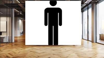 Man icon vector male symbol sign in a flat color glyph pictogram illustration Wall mural