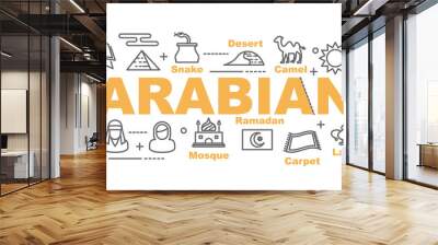 arabian vector banner Wall mural