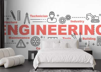 engineering vector banner Wall mural