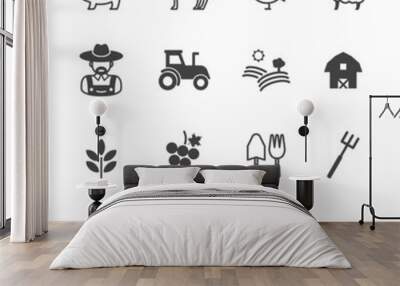 farming icons Wall mural