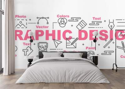 graphic design vector banner Wall mural