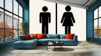 male and female sign vector Wall mural