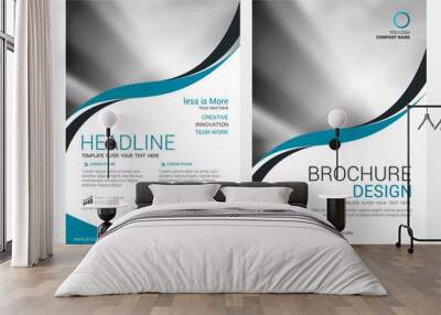 brochure template flyer background for business design Wall mural