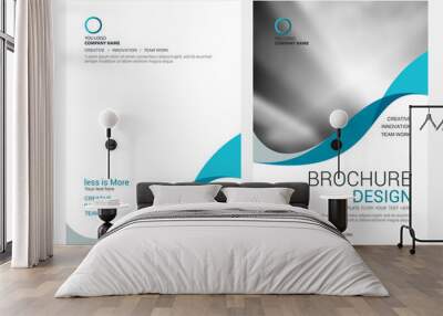 brochure template flyer background for business design Wall mural