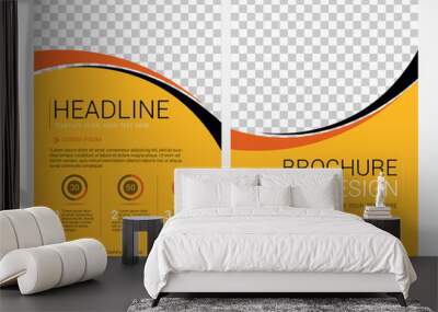 Brochure template flyer design vector background Wall mural