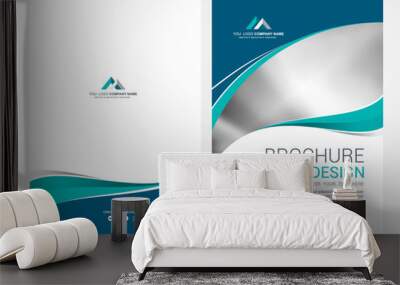 Brochure template flyer design vector background Wall mural