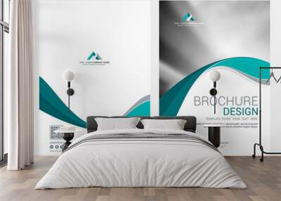 Brochure template flyer design vector background Wall mural