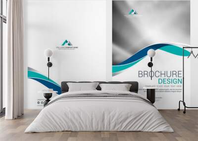 Brochure template flyer design vector background Wall mural