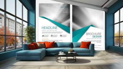 Brochure template flyer design vector background Wall mural