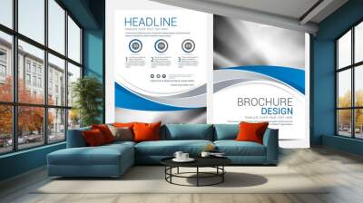 brochure template flyer design vector background Wall mural