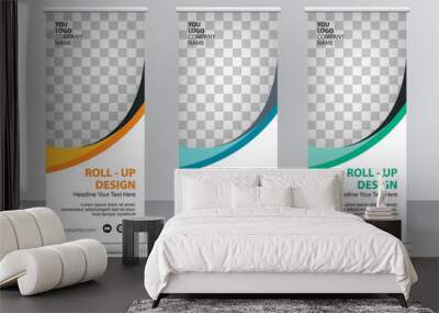 roll up banner stand template design Wall mural