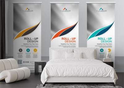 Roll up banner stand template design Wall mural