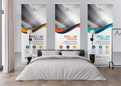 Roll up banner stand template design Wall mural