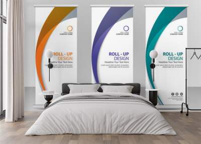 Roll up banner stand template design Wall mural