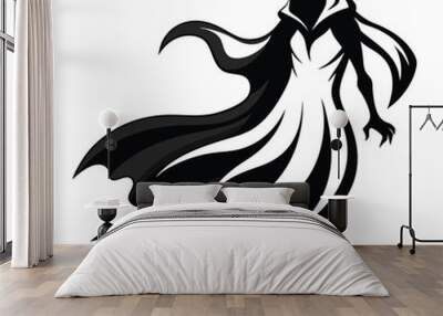 Halloween Ghost Silhouette Vector illustration Wall mural