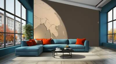 3d rendering continent in earth. earth rendering graphic background.  Wall mural