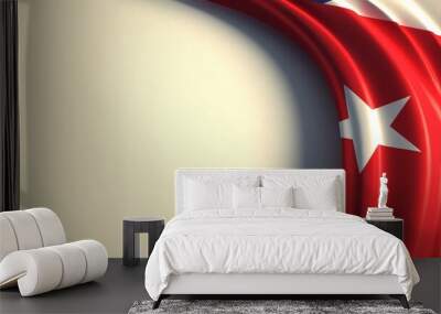 Cuba Flag. 3d illustration of the waving national flag with a copy space.
Central America, Caribbean country flag. Wall mural