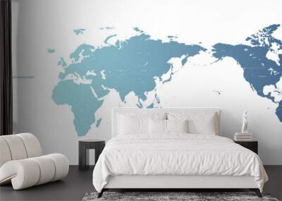 editable world map vector for graphic design. world countries map.  Wall mural