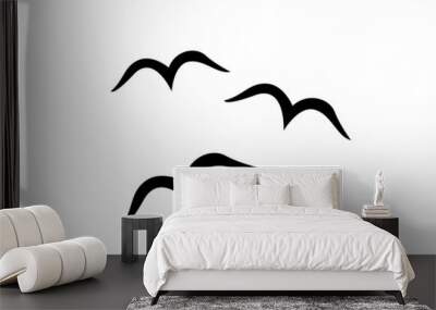 3 birds flying in the air. Vector illustration Wall mural