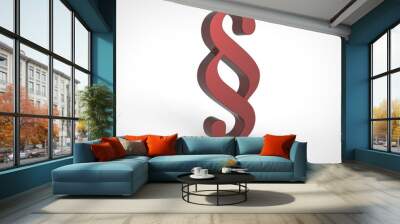 3d red Paragrafen-Symbole Wall mural