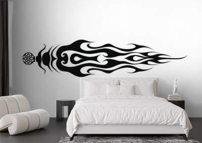 Tribal Flame Design with Keyhole Wall mural