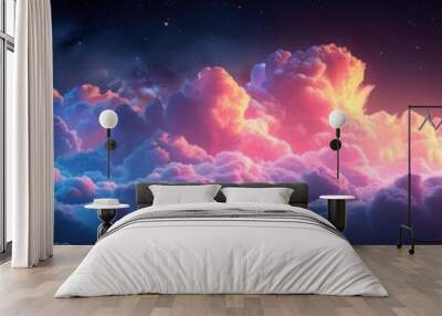 whimsical unicorns prancing among cotton (2)
 Wall mural