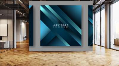 blue background business collection geometrical shape Wall mural