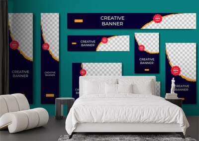 Set of modern web banners template design in standard sizes.  ad banner size template for sales promotion and advertising Wall mural