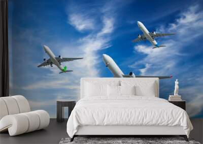 airplane overhead flying Wall mural