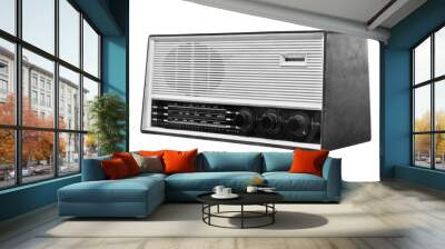 vintage radio isolated with clipping path Wall mural