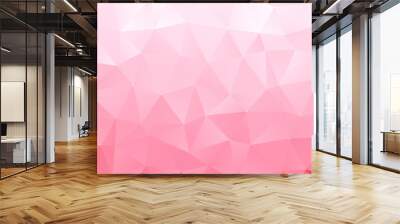 Pink polygon vector pattern background. Abstract full frame 3D triangular low poly style background for Valentine's Day, love and romantic celebration. 4k resolution. Wall mural