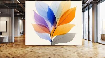 Autumnal Abstraction: A Colorful and Dynamic Background for Design and Presentation Wall mural