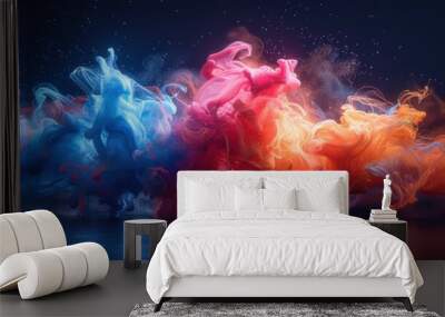 Colorful Brain AI Splash Wall mural